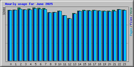 Hourly usage for June 2025