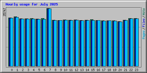 Hourly usage for July 2025